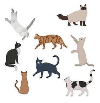 Zestaw wykrojników koty 8szt