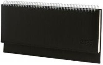 Terminarz 2026 leżący czarny