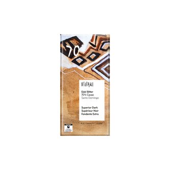 Čokoláda hořká Santo Domingo 70 % 80 g BIO   VIVANI