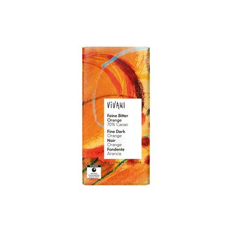 Čokoláda hořká pomerančová 80 g BIO   VIVANI