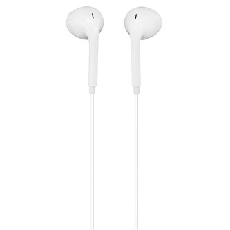 Hama sluchátka s mikrofonem Glow II, pecky, konektor Lightning, bílá