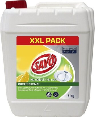 SAVO Prostředek na nádobí Professional Lemon - 5 kg SAVO Prostředek na nádobí Professional Lemon - 5 kg