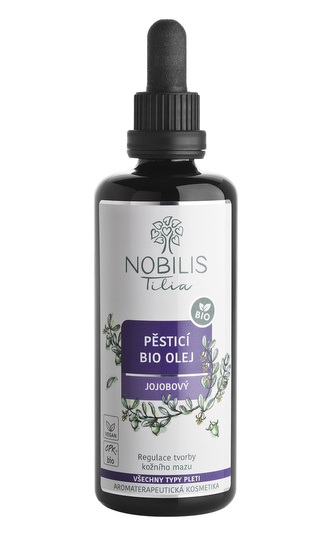 Pěsticí BIO olej jojobový 100 ml fialové sklo