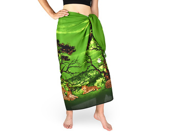 Sarong - Pareo REN, savana, zelená