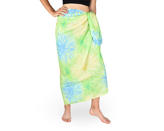 Sarong - Pareo REN, ohňostroj, pastelově zelený