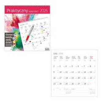 Kalendarz 2026 ścienny 30x30 Praktyczny HELMA