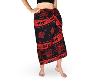 Sarong - Pareo REN, Aztec, červený