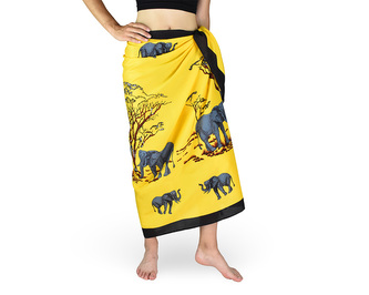 Sarong - Pareo REN, sloni, žlutá, II. jakost