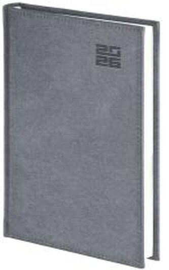 Kalendarz 2026 B6 dzienny Aluminium srebrny