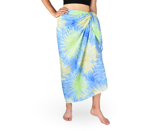 Sarong - Pareo REN, ohňostroj, pastelově modrý