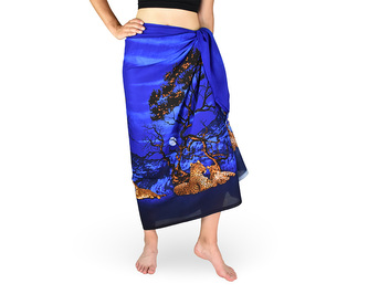Sarong - Pareo REN, savana, modrá
