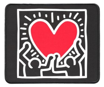 Podložka pod myš Keith Haring: Láska (23,5 x 19,8 x 0,4 cm)