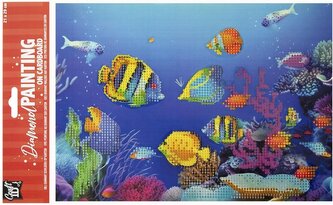 CRAFT ID Diamantové malování na desce Rybičky 29x21cm
