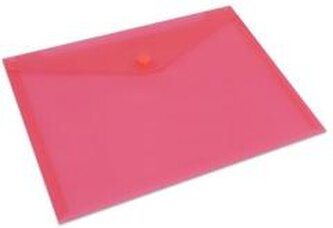 Teczka koperta A5 na zatrzask PP czerwona