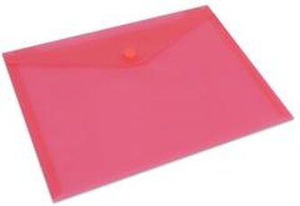 Teczka koperta A4 na zatrzask PP czerwona