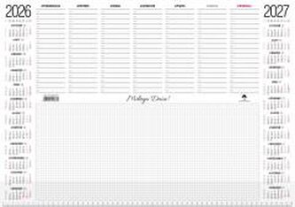 Kalendarz 2026/2027 niuwar z przezroczystą listwą