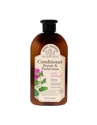 HERBAL TRADITIONS: Kondicionér na vlasy „Obnova a ochrana“ s lopuchem 500ml  K1259