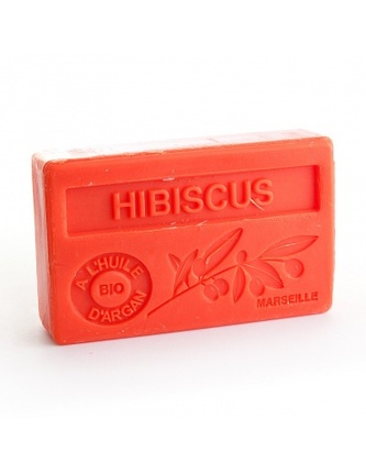 Mýdlo s bio arganovým olejem - Hibiscus (Ibišek) 100g TML F185