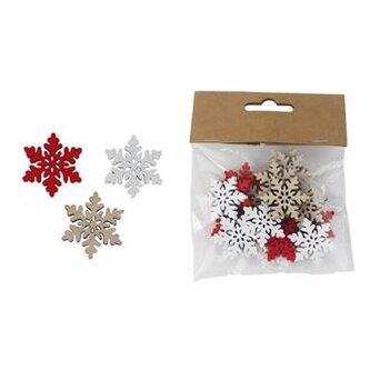 Dekorační vločka, 18 ks D7328