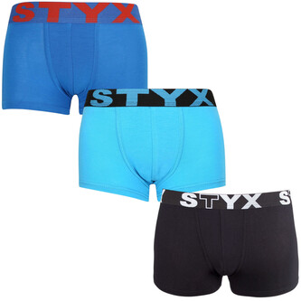 3PACK dětské boxerky Styx sportovní guma vícebarevné (3GJ09079) 12-14 let