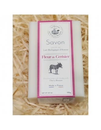 Mýdlo s oslím mlékem DUO-Fleur de cerisier/Lait d´anesse (Květy třešně/oslí mléko) 125g TML F109