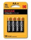Baterie jednorázová alkalická, tužková, AA, 1.5V, Kodak, blistr, 4-pack, KOD-LR6XT, Alkaline XTRALIFE