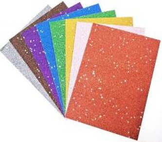 Papier kolorowy brokat gwiazdki A4 8 arkuszy
