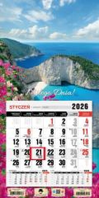 Kalendarz 2026 jednodzielny mini Grecja
