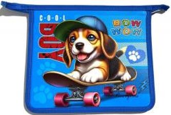 Teczka-torba A5+ zapinana na zamek Piesek