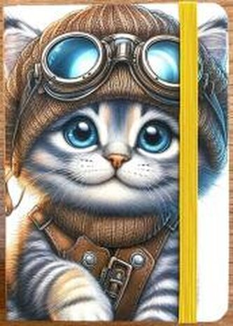 Notatnik ozdobny A6/64K kratka TW Kot lotnik