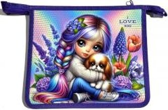 Teczka-torba A5+ zapinana na zamek Dziewczynka