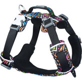 Red Dingo postroj Sport – Squiggles Black – 25 mm x 75-112 cm