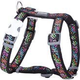 Red Dingo postroj – Squiggles Black – 20 mm x 45-66 cm