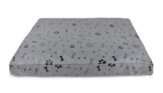 Matrace pro psy ROCKY šedá/černá 2XL 120x80x15 cm Mybesthome