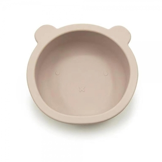 Silikonová miska s přísavkou Medvídek, průměr 12 cm - světle béžová Silikonová miska s přísavkou Medvídek, průměr 12 cm - světle béžová