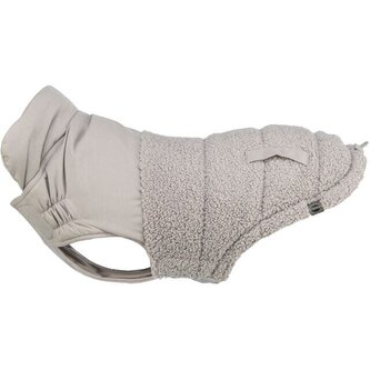 Zimní vesta AJOU s kožíškem, šedá - S: 36cm, hruď: 46-56cm, krk: 40cm