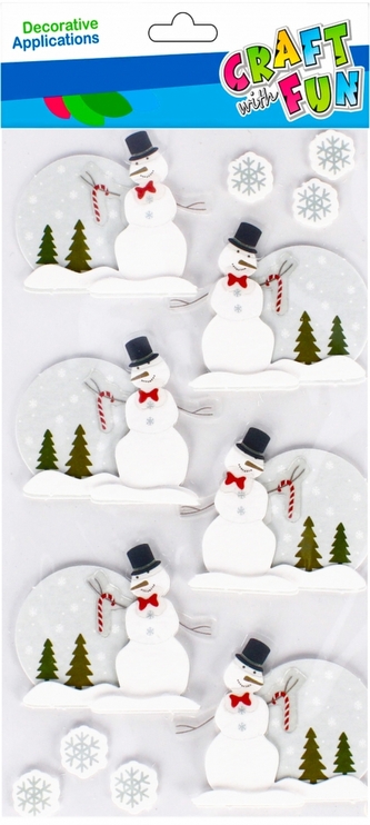 Naklejki 3D Bałwanki Boże Narodzenie CRAFT WITH FUN 501769 Naklejki 3D Bałwanki Boże Narodzenie CRAFT WITH FUN 501769