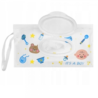 Pouzdro/obal na vlhčené ubrousky, It´s a boy - bílý