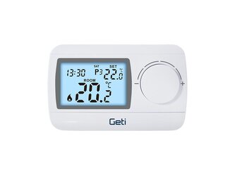 Termostat GETI GRT04 drátový programovatelný 7denní