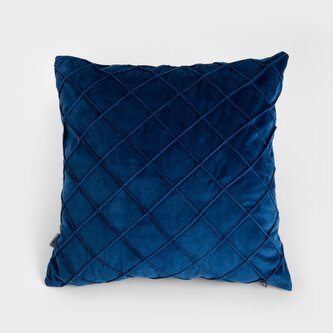 Dekorační polštář | COMERI | tmavě modrý diamantový vzor | 45x45 cm | 704888