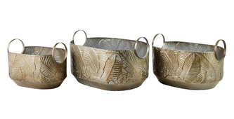 MARINA LEAF Komplet 3 osłonekXL 31x48x24 L 26x40x21cm M 21x31x19,5cm