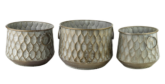 MARINA DARK Komplet 3 osłonekXL:30X32X23,5CM L:26X26X22CM M:21X23X20,5CM