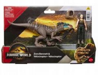Jurassic World Dinozaur Zora Bennett&Velociraptor;