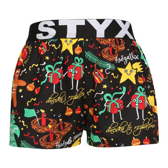 Dětské trenky Styx art sportovní guma Vánoce ozdoby (BJ1754) 9-11 let