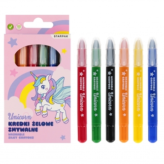 Kredki zmywalne 6 kolorów Unicorn STARPAK 551672