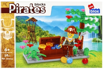 Klocki konstrukcyjne 58 elementów Pirat alleBLOX 525231