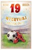 Karnet AB+ Urodziny, naklejana cyfra, piłka CR-01