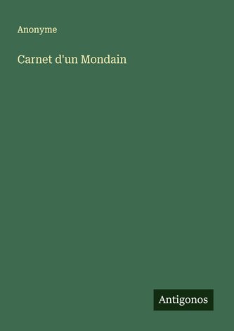 Carnet d'un Mondain