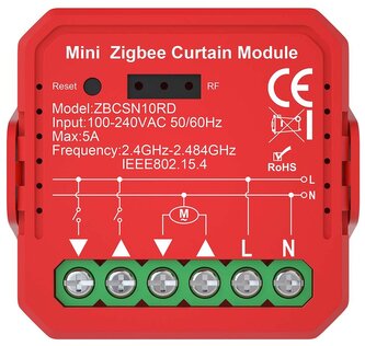 NEDIS chytrý spínač žaluzií/rolet/ 1000W/ připojení terminálu/ Zigbee 3.0/ Android/ iOS/ Nedis® SmartLife/ červený NEDIS chytrý spínač žaluzií/rolet/ 1000W/ připojení terminálu/ Zigbee 3.0/ Android/ iOS/ Nedis® SmartLife/ červený