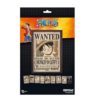 Sada plakátů One Piece - Wanted (9 ks)
